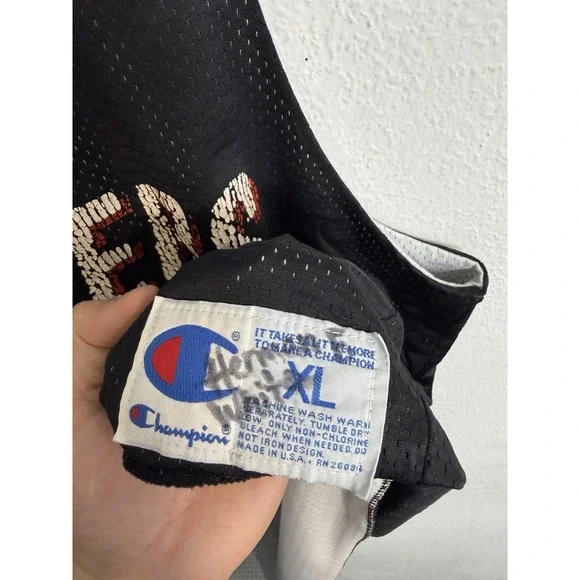 Vintage Champion Black Blazers reversible to white Jersey Size XL 90s Rare - Picture 3 of 9